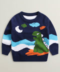 Sweater with dinosaur design on a white background
