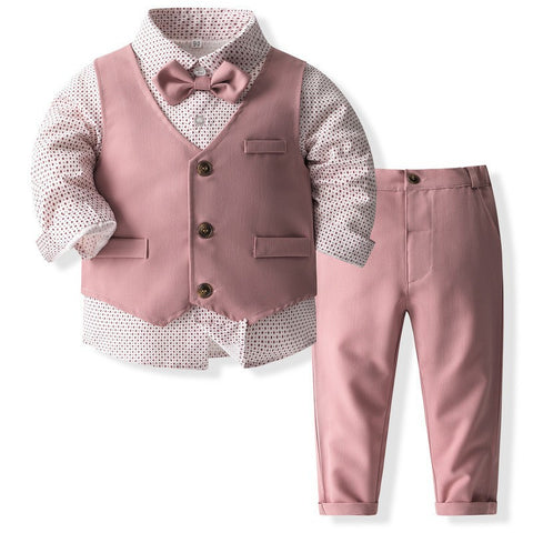 Shirt, Vest and Pants Classic Suit Set