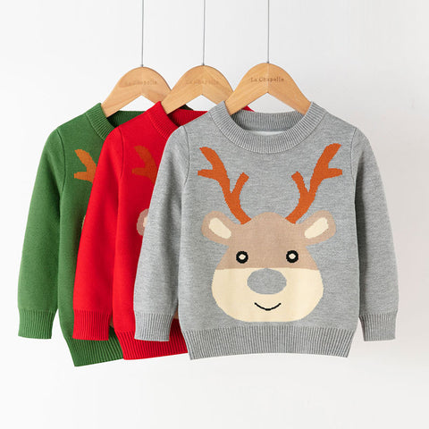 Festive Reindeer Cotton Knit Sweater Collection