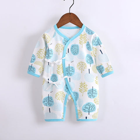 Cotton Kimono Romper with Side Ties