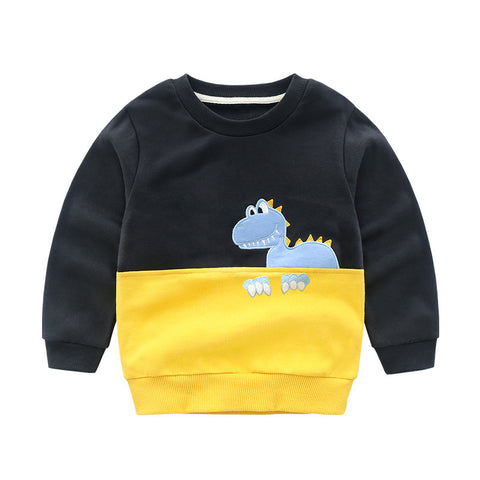 Wonderful Dino Motif Cotton Sweatshirt