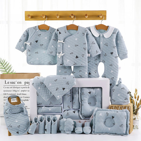 Quilted Combed Cotton 18-piece Newborn Gift Box Set