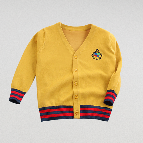 Cárdigan elegante de mezcla de algodón y lana fina